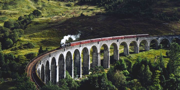 The Glenfinnan Viaduct (the Harry Potter Bridge)